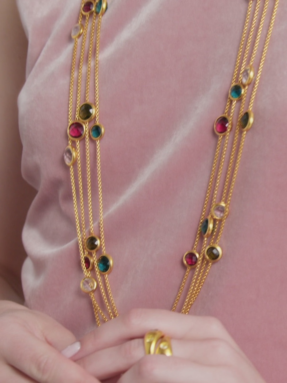 NWOT Julie Vos Rainbow Station Necklace - Picture 3 of 7